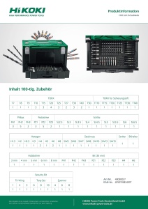 Coffret unelte HiKOKI HSC Koffersystem 100 piese, modular, verde-negru - Img 5