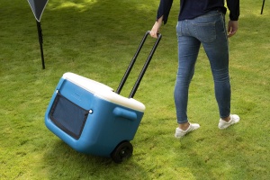 Coleman Racitor pasiv 50 QT Poly-lite plasa pe roti, Thermobox capacitate 47 L, cutie de gheata mobila cu roti - Img 8