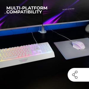 Combo Gaming 3in1 Mars Gaming MCP124, Tastatura Ergonomica RGB, Maus 3200 DPI, Mousepad Nanotextil - Img 5