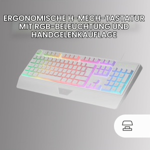 Combo Gaming 4in1 Mars Gaming MCP124PRO, Tastatura Ergonomica RGB, Maus 3200DPI, Casti FRGB - Img 2