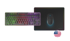 Combo Gaming Mars MCPWTKL, Tastatura TKL Wireless cu RGB si Maus 3200 DPI, Negru - Img 6