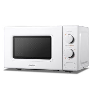 COMFEE Cuptor cu microunde alb 20 litri 700 W 5 niveluri de putere dezghetare rapida temporizator manual design compact - CM-M202CCWH - Img 1