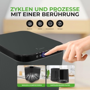 Composter Electric Nutrichef 3L, Design Compact, Filtru Antioxidant - Img 2