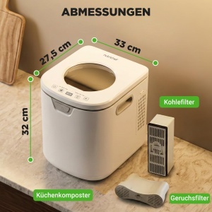 Composter Electric NutriChef, Design Compact, Fara Miros, Alb - Img 7