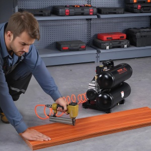 Compresor aer VEVOR FB1390D-108BS-10C18 18L 650W ultra-silentios 120PSI - Img 8