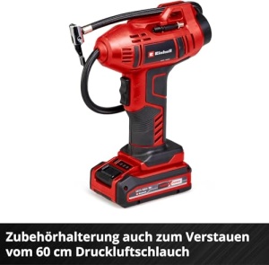 Compresor auto fara fir Einhell CE-CC 18 Li-Solo Power X-Change (Li-Ion, 18 V, max. 11 bar, furtun de aer comprimat de 60 cm, automat. Functie de oprire, furnizata fara baterie si fara incarcator) - Img 10