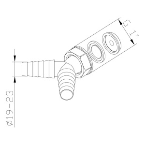Conector Y pentru Sifon Xavax 00220738, Alb, 1 Zoll, pentru Spalatorie si Masina de Spalat - Img 2