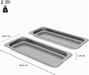 Container aburi Siemens HZ66D52 35 x 454 x 187 mm din otel inoxidabil - Img 2