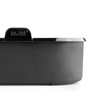 Container patrat pentru friteuza cu aer cald IBILI, 20x20x7 cm, din silicon platina - Img 3