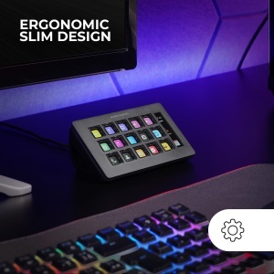 Controler Mars Gaming MSD-ONE, 15 Taste LCD Personalizabile, Design Slim, Negru - Img 2
