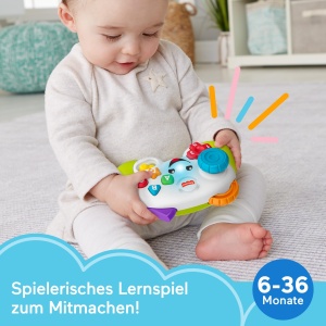 Controller de jocuri Fisher-Price pentru bebelusi si copii mici, cu 2 moduri de muzica - Img 2