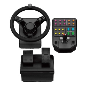 Controller de simulare agricola Logitech G Saitek, 900 rotatie, 38 butoane, USB