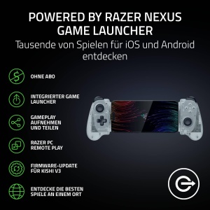 Controller mobil Razer Kishi V3 Phantom White pentru iPhone si Android, USB-C, Anti-Drift - Img 5