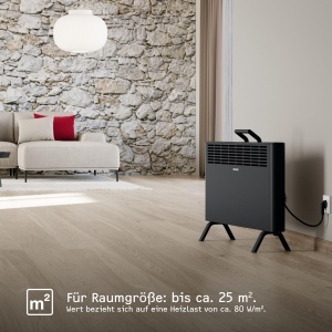 Convector electric STIEBEL ELTRON CNS-B 2000 Plus, 2 kW, negru, pentru 25 m - Img 5