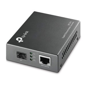Convertor de medii TP-Link MC220L Gigabit Ethernet, 1000Mbits, negru metallic