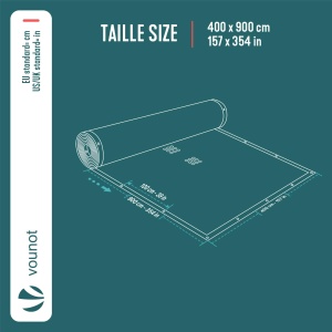 Copertina pentru piscina VOUNOT 4x9m, impermeabila, rezistenta la UV, albastra - Img 3