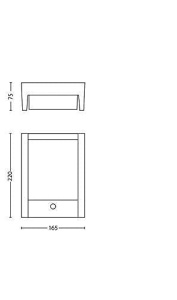 Corpuri de perete de exterior Philips Arbour, 6 W, 4000 K alb rece, senzor de miscare, rezistent la apa, antracit, IP44 rezistent la intemperii - Img 3