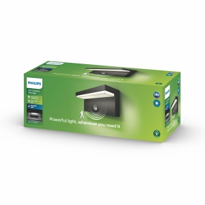 Corpuri de perete de exterior Philips Bustan, 9 W, 4000 K Cool White, Rezistente la apa, Antracit, IP44 Rezistente la intemperii