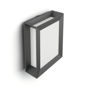 Corpuri de perete de exterior Philips Karp, 5,5 W, 2700 K, alb cald, rezistent la apa, antracit, rezistent la intemperii IP44 - Img 5