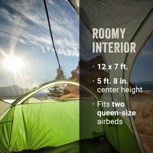 Cort de camping Coleman Montana pentru 8 persoane, impermeabil, cu sistem de montaj rapid - Img 4
