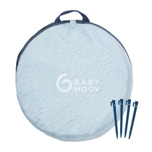 Cort de plaja Babymoov Blue Waves cu UV 50, Pop-Up, 2 locuri, Albastru - Img 9