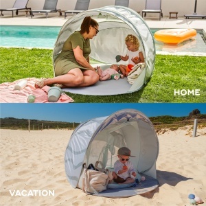 Cort pentru bebelusi Babymoov Moov Protect Anti-UV cu plasa anti-tantari Green Lagoon editie vara 2025 - Img 7
