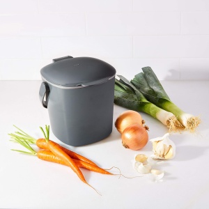 Cos de compost OXO Good Grips Gri - Cos de gunoi rezistent la mirosuri pentru bucatarie - 28 l - Img 9