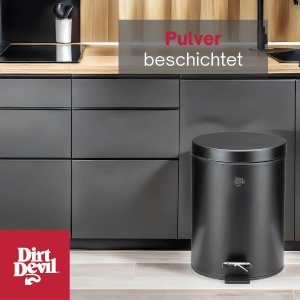 Cos de gunoi Dirt Devil 5L, inox, cu sistem soft close, negru - Img 7