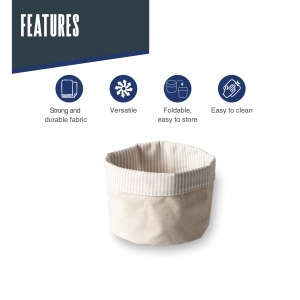 Cos de paine Lacor 60089, design reversibil, 15 cm, din bumbac si poliester - Img 6
