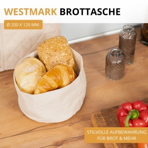 Cos de paine Westmark Brottasche Rotund Bumbac Bej O 20 x 12 cm - Img 2