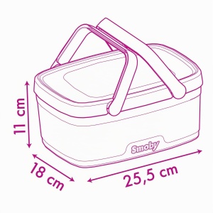 Cos de picnic 2-in-1 Smoby Disney Printese - cu 14 accesorii, pentru copii de la 3 ani - Img 4