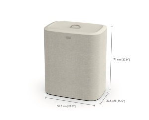 Cos de rufe Joseph Joseph Tota 90L cu 2 saci detasabili Ecru Beige - Img 3