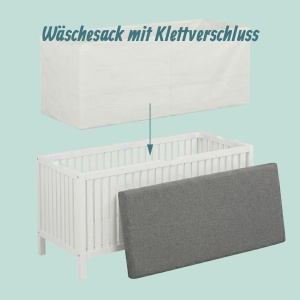 Cos de rufe Relaxdays cu functie de sezut, 95 l, nuc, albgri - Img 7