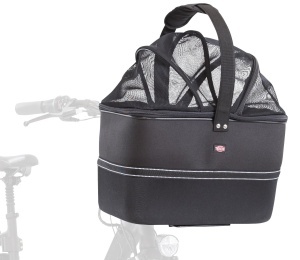 Cos pentru bicicleta TRIXIE 41 47 29 cm, capacitate 6 kg, cu plasa de protectie