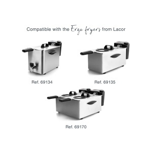 Cos pentru friteuza Lacor Ergo R69135A otel inoxidabil 1810 235x14x85 cm maner ergonomic - Img 6