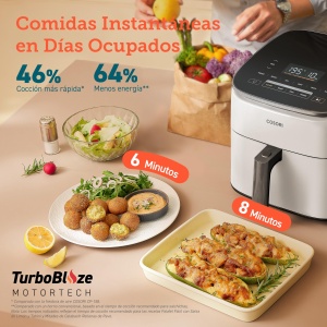 Cosori Turbo Blaze Air Fryer 6L Alb Tehnologie DC Motor - Img 4