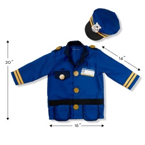 Costum de politie Melissa Doug, 6 piese, pentru copii 3-6 ani, usor de intretinut - Img 4