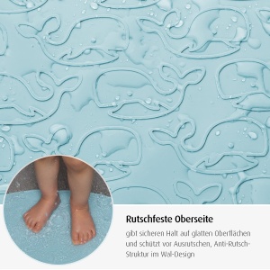 Covoare de baie Reer MyHappyBath - Antiderapant, 42 x 25 cm, albastru - Img 3