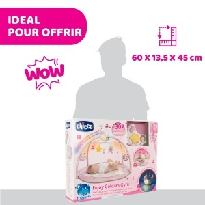 Covor de activitate pentru bebelusi Chicco Enjoy Colours 3in1, cu proiector si muzica, 83 cm - Img 9