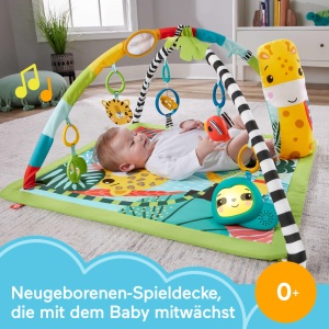 Covor de joaca Fisher-Price HJW08, design jungla, cu 6 jucarii si muzica - Img 2