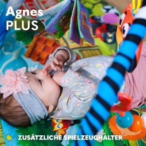 Covor de joaca Lionelo Agnes Plus 2in1, cu 2 arcade, design colorat, material moale - Img 5