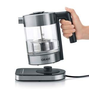 Cratita electrica GRAEF WK350, 1 litru, 2200W, din sticla si inox - Img 3