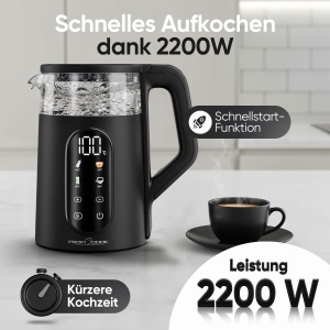 Cratita electrica ProfiCook PC WK 1328 G, 1,7L, 2200W, cu temperatura reglabila - Img 4