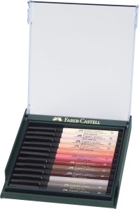 Creion artistic Faber-Castell Pitt Artist Pen, 12 culori, cu varf stabil - Img 2