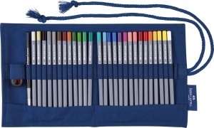 Creion colorat acquarell Faber-Castell Goldfaber Aqua, 27 culori, set complet - Img 3