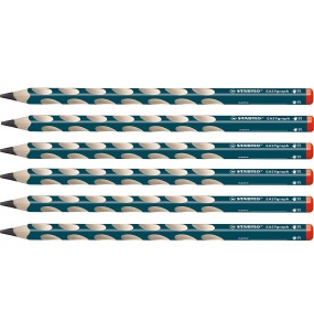 Creion ergonomic STABILO EASYgraph pentru dreptaci, 3 culori disponibile, HB