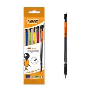 Creion mecanic BIC Matic 0.7 mm HB, cu radiera, sortimente culori clip