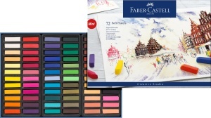 Creta pastel Faber-Castell 128272, mini, 72 culori, seaca, intensa