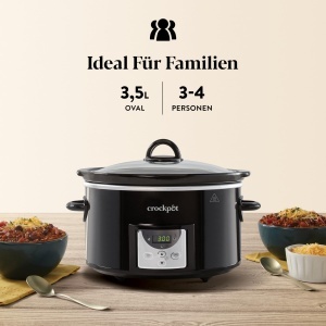 Crockpot Oala cu Gatire Lenta CSC113X, 3.5 L, Negru, Timer Digital - Img 3