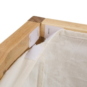 Cufar de rufe Relaxdays, 100 l, cu loc de sezut, lemnstofa, naturalcrem - Img 8